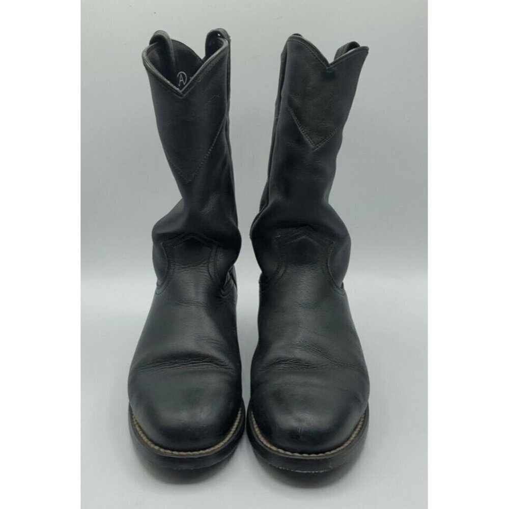 ACME Roper Women's Black Leather Slouch Boots Style 08050L Size 6.5 - Picture 2 of 12